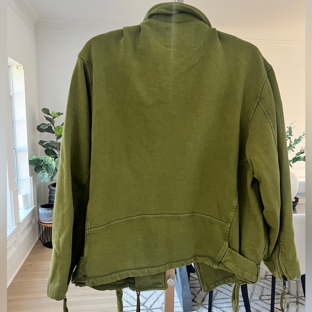 Free People Rebel Knit Oversized Moto Jacket – Olive – Size S – NWT - Picture 7 of 10